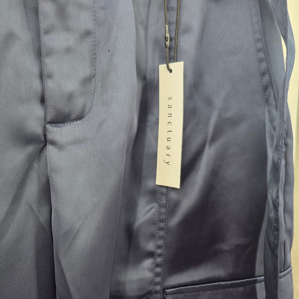 Sanctuary Navy Blue Satin Cargo Pants‎ with Belt & D Ring - Size 31 - Picture 4 of 8